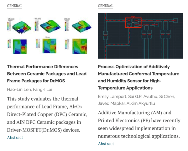 Journal of Microelectronics and Electronic Packaging (JMEP) 最新号公開
