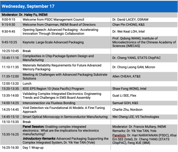 INEMI複合集積電子システムフォーラムがペナンで開催