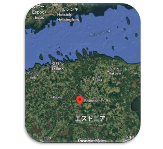 エストニア周辺の地図