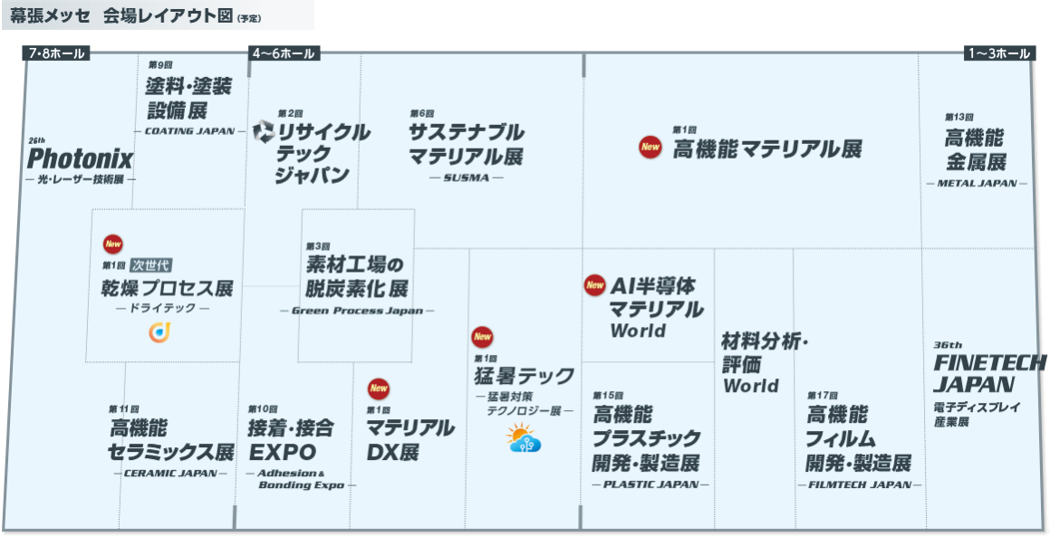 高機能素材Week 会場マップ